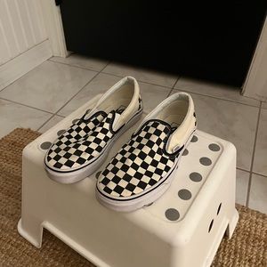 Vans checkered slip on vans!